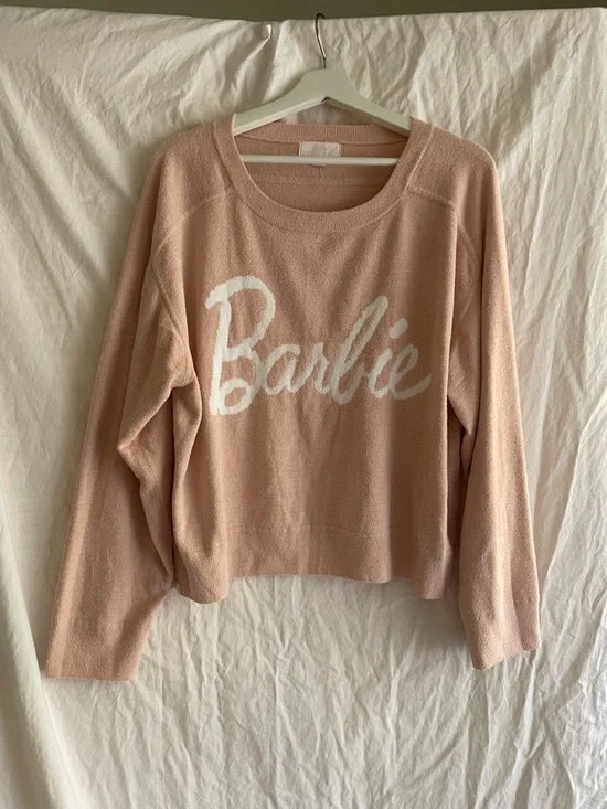 Barefoot Dreams CozyChic Barbie Pullover luxury loungewear coquette Size XL - Picture 3 of 13